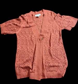 Vintage Judith Hart Collection Lace Knit Cardigan Large Made in Japan